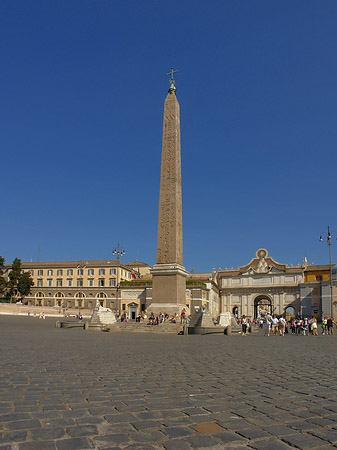 Foto Obelisk mit dem Porta del Popolo - Rom