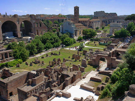 Blick auf das Forum Romanum Fotos