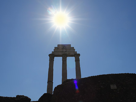 Foto Dioskurentempel mit Sonne - Rom