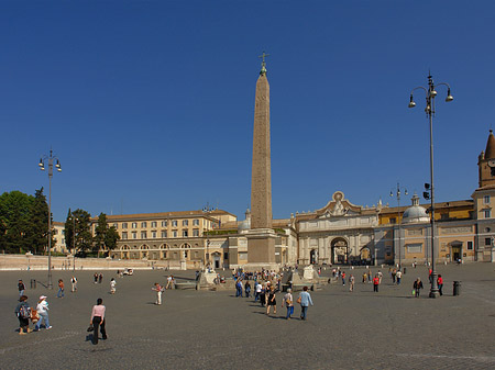 Obelisk mit dem Porta del Popolo