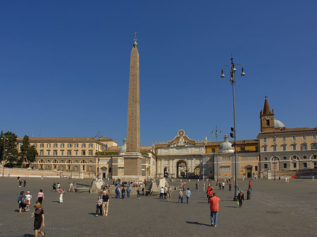 Fotos Obelisk mit dem Porta del Popolo | Rom