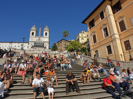 Foto Treppe mit Kirche - Rom