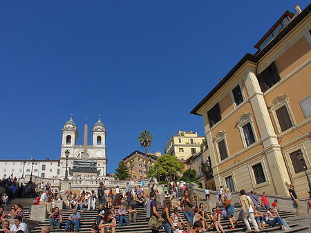 Foto Treppe mit Kirche - Rom