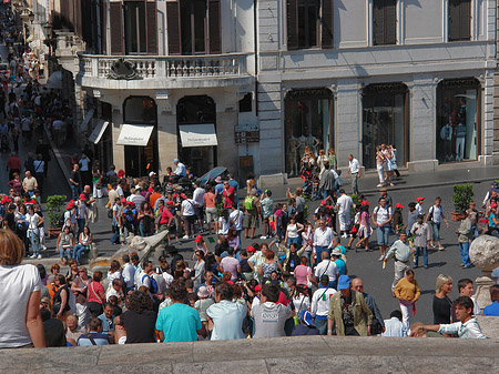 Menschen an der Treppe