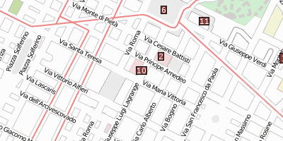 Stadtplan Museo Egizio Turin